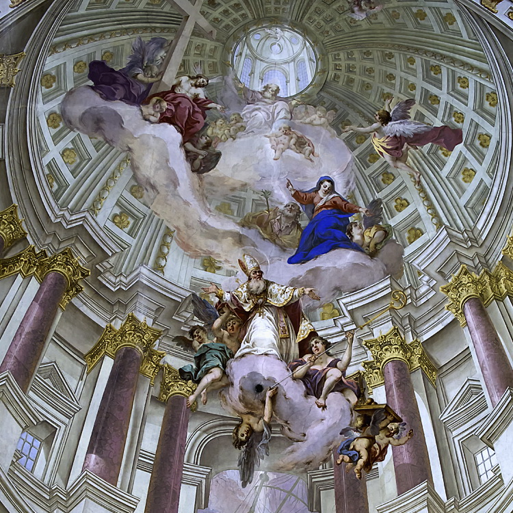 Allgäu 09 - 2014 - 20140922_0112-Bearbeitet-Bearbeitet als Smartobjekt-1 Kopie.jpg - Im schönen Pfronten fanden wir in der Kirche wieder so eine tolle Dechenbemalung. Die Engel konnte man förmlich fliegen sehen